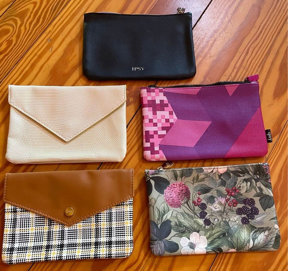 Assorted IPSY Glam Bags and Cosmetic Pouches